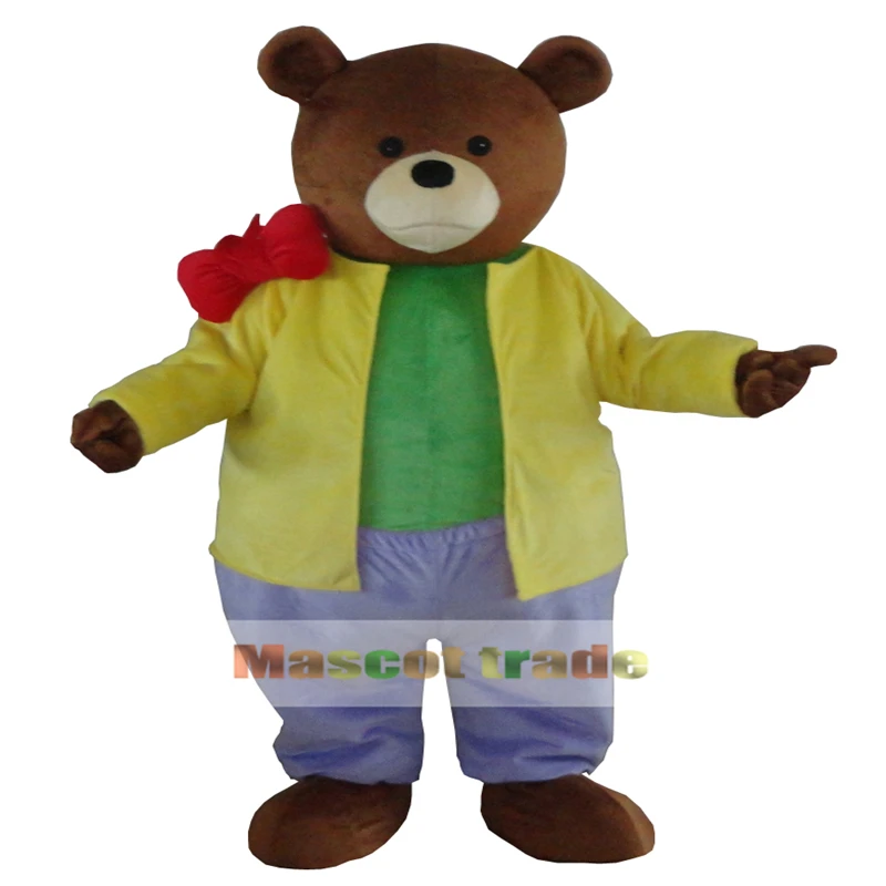

Deluxe EVA Head Lovely Bear Mascot Costume with Hat Happy Bear Mascot Costume