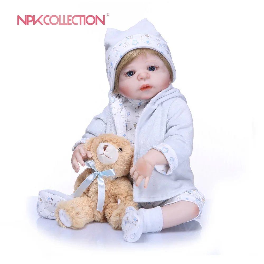 

NPKCOLLECTION New Handmade Full Silicone Vinyl Body Adorable Lifelike Toddler Baby Realistic Princess Baby Toy Doll For Children