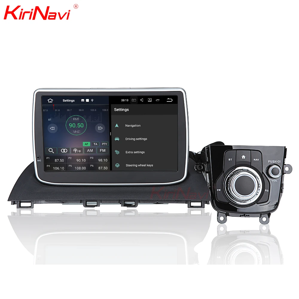 Excellent KiriNavi 9 inches quad core Andriod 7.1 touch screen car radio for Mazda 3 Axela 2013+ multimedia DVD player OBD2 WIFI 3G BT 1