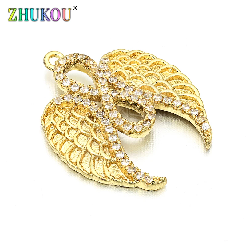

19*22mm Brass Cubic Zirconia Bird Pendants Charms Diy Jewelry Findings, Hole: 1mm, Model: VD201