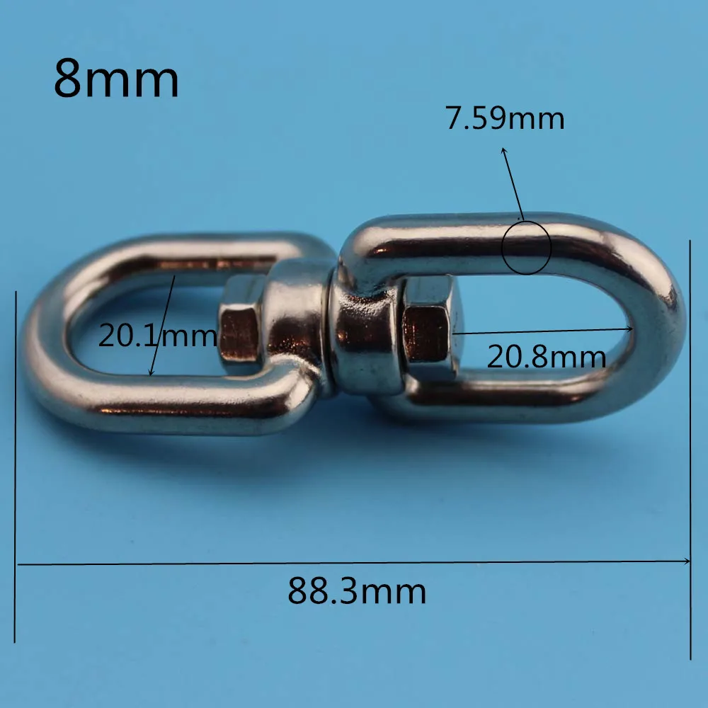 8mm ,20pieces per lot ,stainless steel swivel wire rope accessories