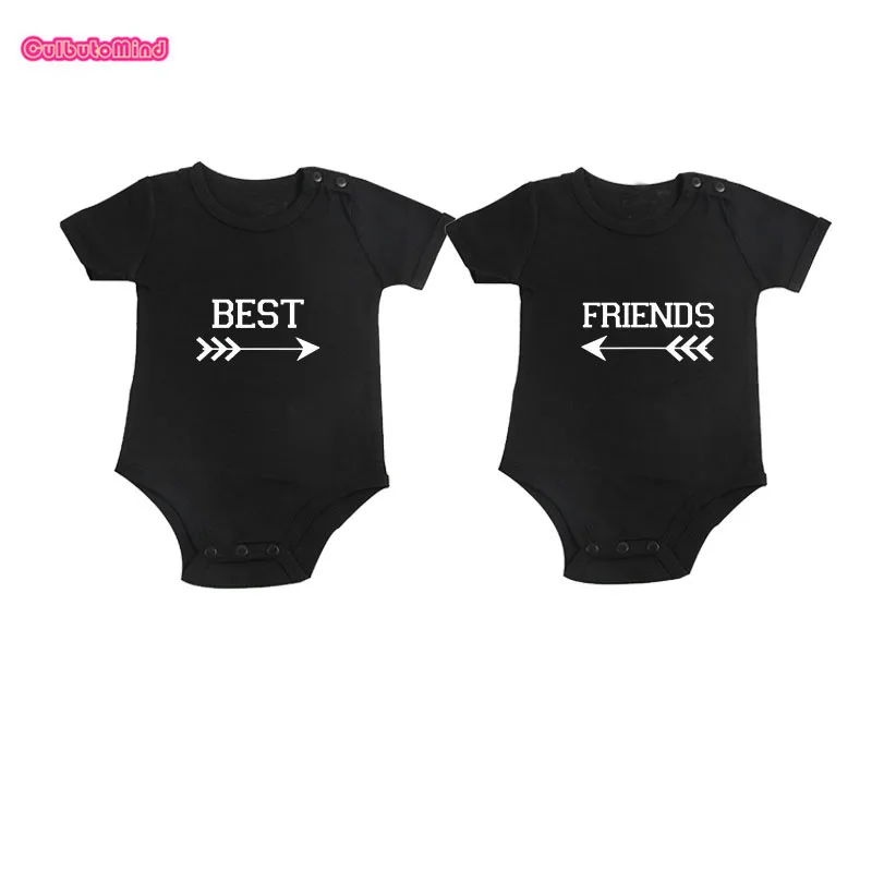 Culbutomind New Style Kids Baby Boy Twins Set Cute Fashion Black Summer