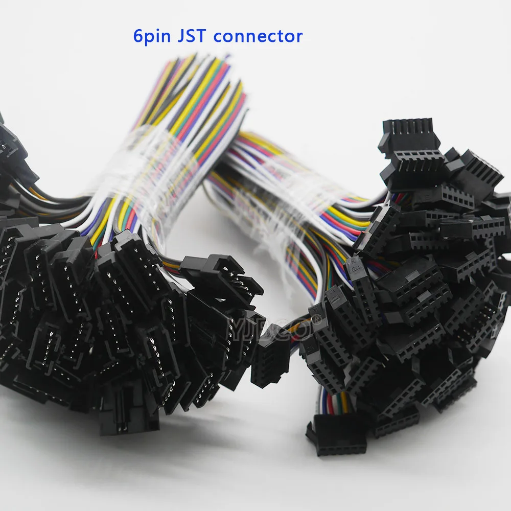 10 Pairs 6pin Jst Connector 15cm Cable Male And Female