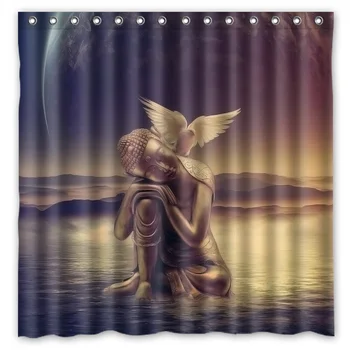 

High Quality Buddha Polyester Waterproof Bathroom Shower Curtains & Shade/Terylene Curtain Thickening/ 180*180cm