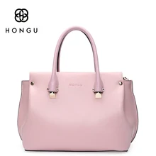 HONGU роскошные сумки из натуральной кожи женские сумки на плечо солидные деловые универсальные сумки известный дизайнер большой емкости