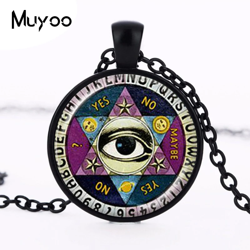 Ожерелье с пентаграммой Ouija колье чокер из стекла со стеклянной купольной