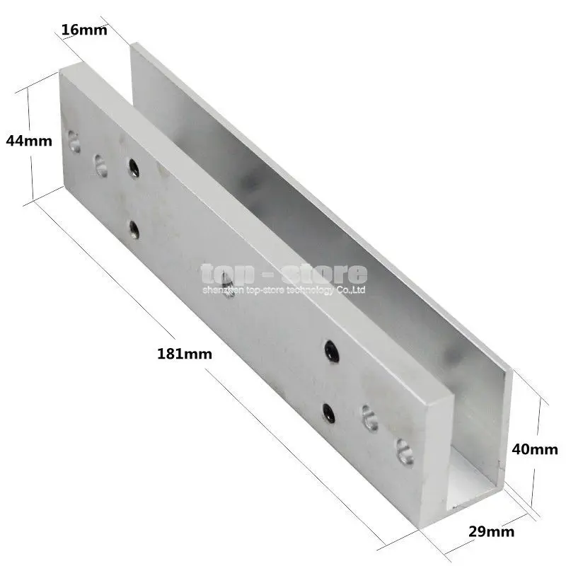 Us 15 49 18 Off Diysecur 280kg Magnetic Lock U Shape Bracket For Frameless Glass Door Access Control System Kit In Access Control Kits From Security