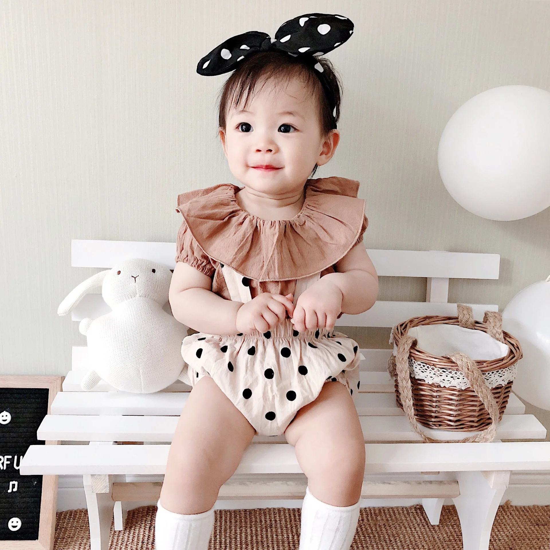 

Girl blouse Lotus Leaf Collar Blister Short Sleeve New Baby Girls Spring And Summer Of 2019 baby girls shirt baby shorts