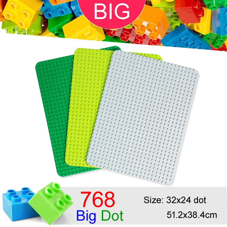 

32*24 Big Dots Baseplate for Large Building Block compatible DIY Base Plate MOC Loose Brick 51.2*38.4cm