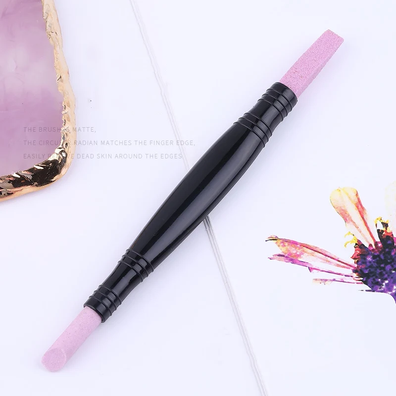 

Double head nail simple grinding pen polishing pen double end quartz cuticle push rod trimmer nail art nail removal nail
