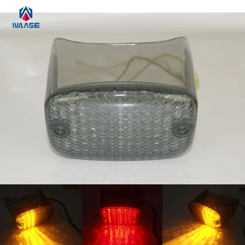 

waase Rear Tail Brake Turn Signals Integrated Led Light Smoke For 1985 1986 1987 1988-2007 YAMAHA Vmax V-Max VMX 1200 VMX1200