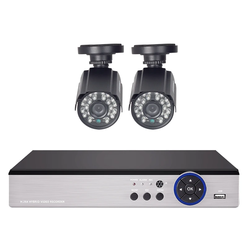 DEFEWAY HD 1080N 4 канальный CCTV система видеонаблюдения DVR комплект 2 шт. 1200TVL Домашняя безопасность 4 CH камера система HDD новое поступление