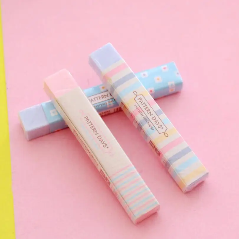 Sale 500pcs/lot Creative Stationery Supplies Kawaii Cartoon Pencil Erasers for Office School Kids Prize Writing Drawing Student Gift 2