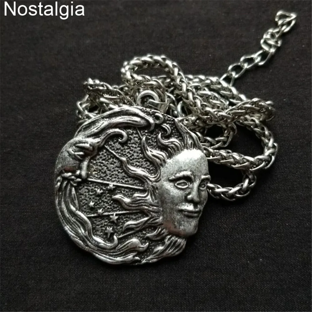 Ностальгия Солнце Луна амулет со звездой Solar Luna Wicca языческие религиозные Древние