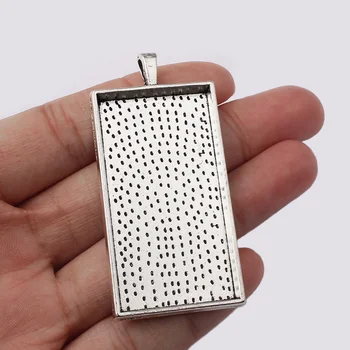 

10pcs Rectangle Cameo Cabochon Setting Bezel Pendant Tray Blanks 24x48mm