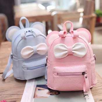 

New girl shoulder bag Cartoon backpack dual-use small Diagonal School bag children cute bow small backpack mochilas escolares
