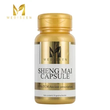 Mediseen Sheng Mai капсулы, стимулирующие сердечно-сосудистое и цереброваскулярное кровообращение, астения и стойкий кашель, 50 шт