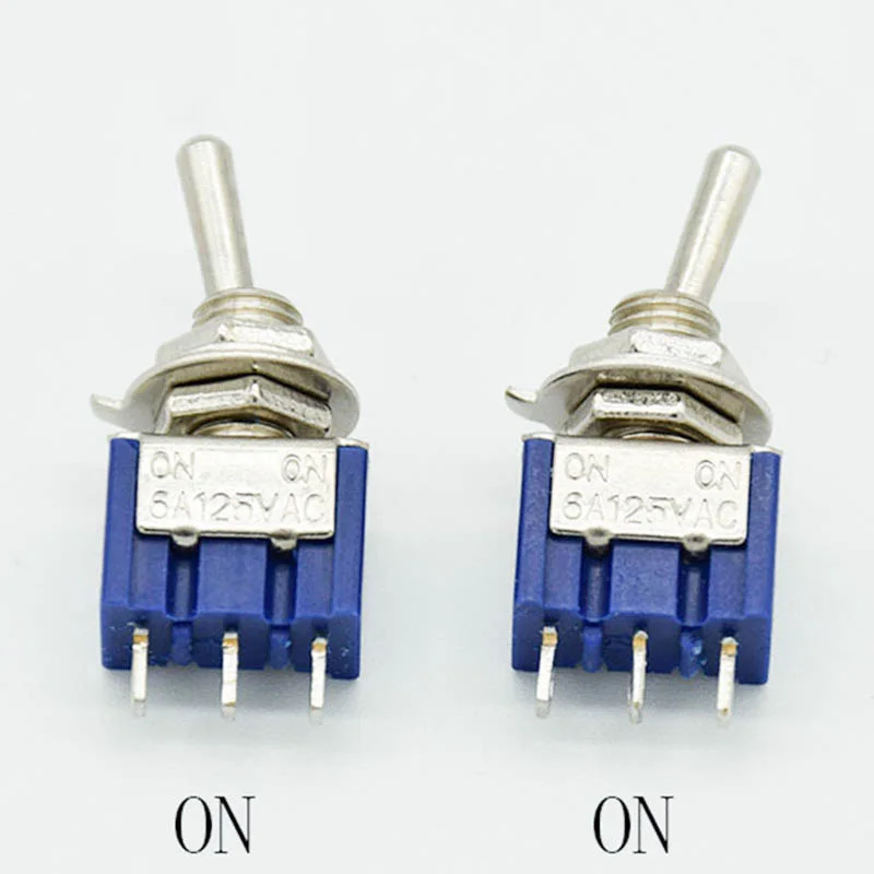 5 шт./лот Мини SPDT 3PIN ON-ON миниатюрный переключатель выключатель питания 6A/125 V 3A/250 V MTS 102