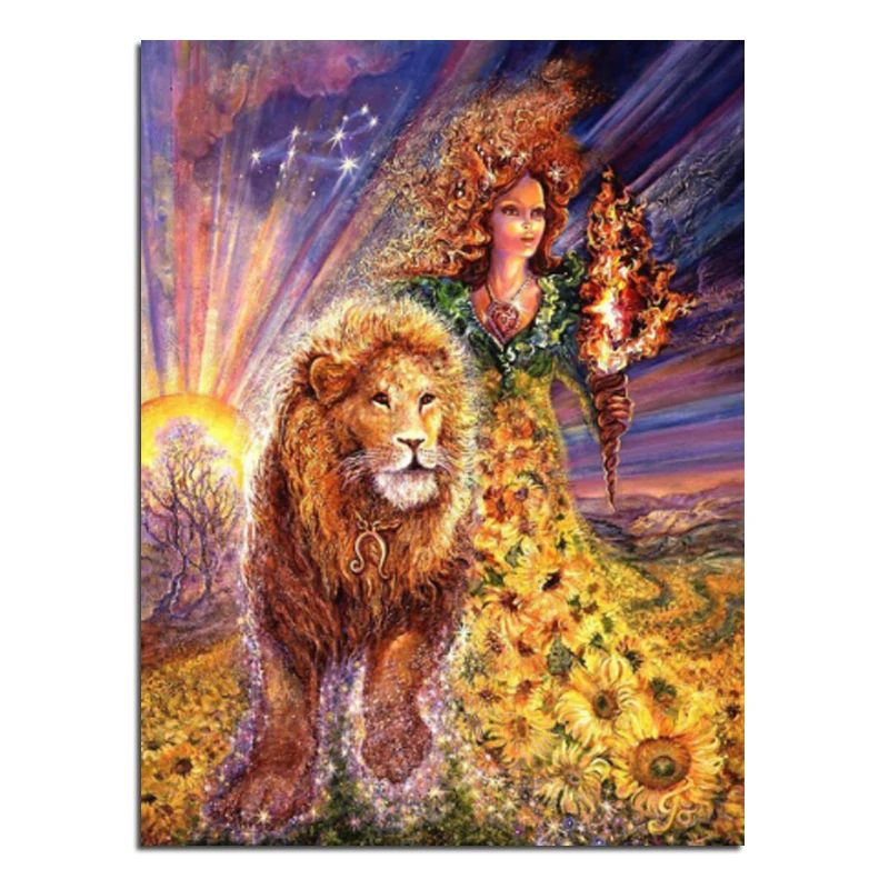 

Diamond embroidery cartoon princess and lion 60x80 Diy diamond square drill rhinestone pasted Crafts Needlework home decoration