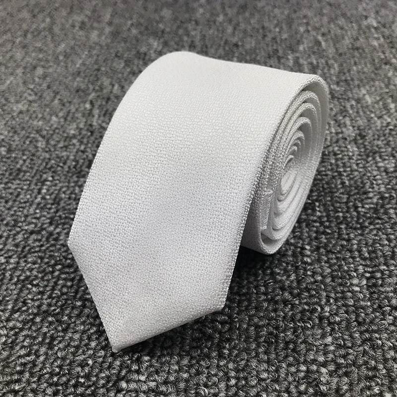 Высококачественные Классические однотонные тканые галстуки из полиэстера для мужчин, свадебные тонкие галстуки