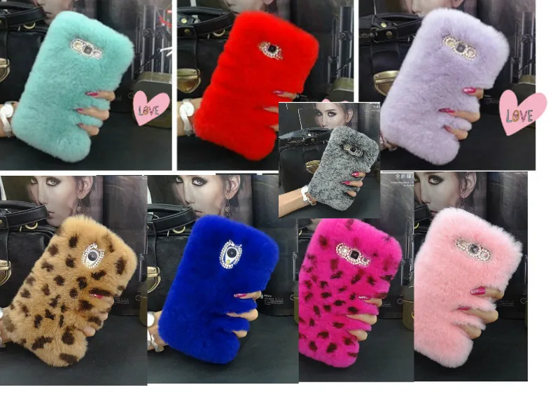imágenes para Caso Real de Piel de Conejo para samsung galaxy s6 S7 borde más s5 s4 s3 N4 N5 3 2 S8 Más El Bling Bling Del Rhinestone Felpa Peluda Espalda cubierta imágenes para Caso Real de Piel de Conejo para samsung galaxy s6 S7 borde más s5 s4 s3 N4 N5 3 2 S8 Más El Bling Bling Del Rhinestone Felpa Peluda Espalda cubierta