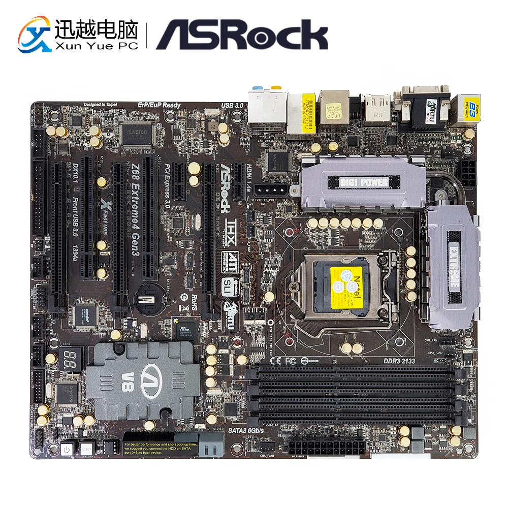 

Asrock Z68 Extreme4 Gen3 Desktop Motherboard Z68 Socket LGA 1155 i3 i5 i7 DDR3 32G eSATA SATA3 USB3.0 VGA DVI HDMI DP ATX