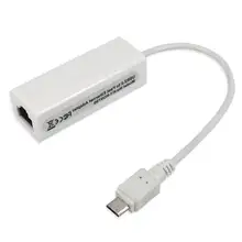 Micro USB 2,0 мужчина к RJ-45 Женский 5-контактный разъем 10/100 Мбит/с Ethernet LAN сетевая карта для Windows Android портативных ПК