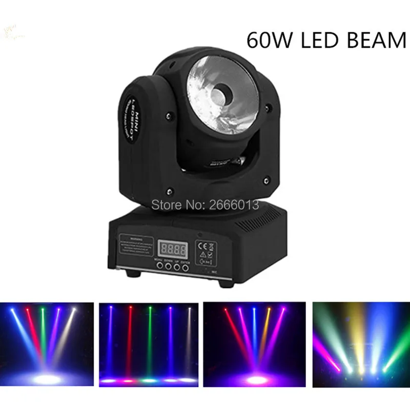 

RGBW LED Moving Head Beam 60W LED Fast Moving DMX 13/15 Channels Stage Lighting DJ Bar Lighting 60W LED Beam Wash Effect Light
