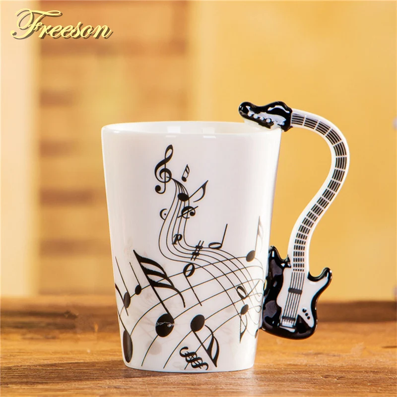 240/400 мл креативная электрическая гитара кружка музыкальная пивная кружка керамическая кофейная чашка фарфоровая чайная чашка кафе кофейная кружка стакан украшение