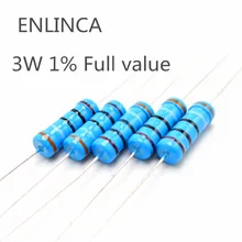 10pcs 3W 1% filme De Metal resistor 56 51 47K K K 91 82 75 68 62K K K K K 100K 120K 150K 180K 200K 220K 240K 270K 300K ohm 220KR