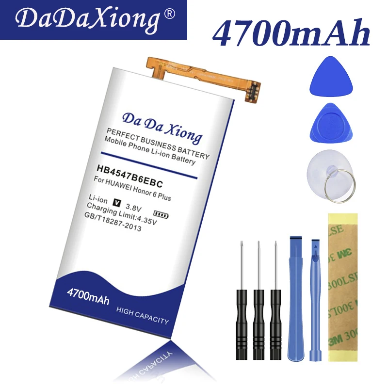 

Da Da Xiong Original 4700mAh HB4547B6EBC Battery for HuaWei Honor 6 Plus PE-TL20 UL00 TL10 CL00 cell phone battery