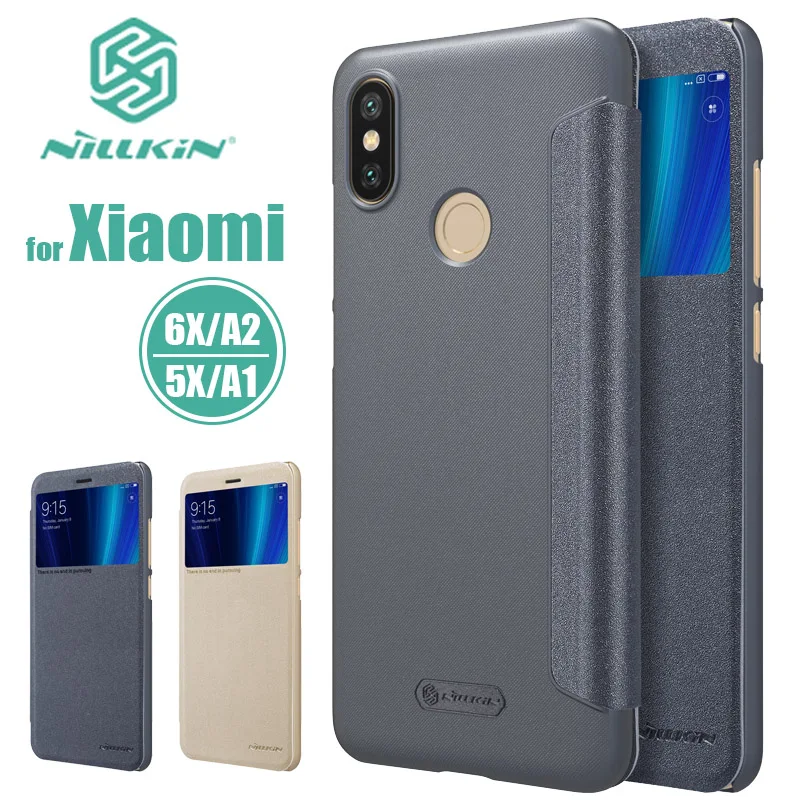 Роскошный кожаный флип чехол NILLKIN Sparkle для Xiaomi Mi A3 CC9E A2 MiA2 6X накладка MiA3 CC9E|leather