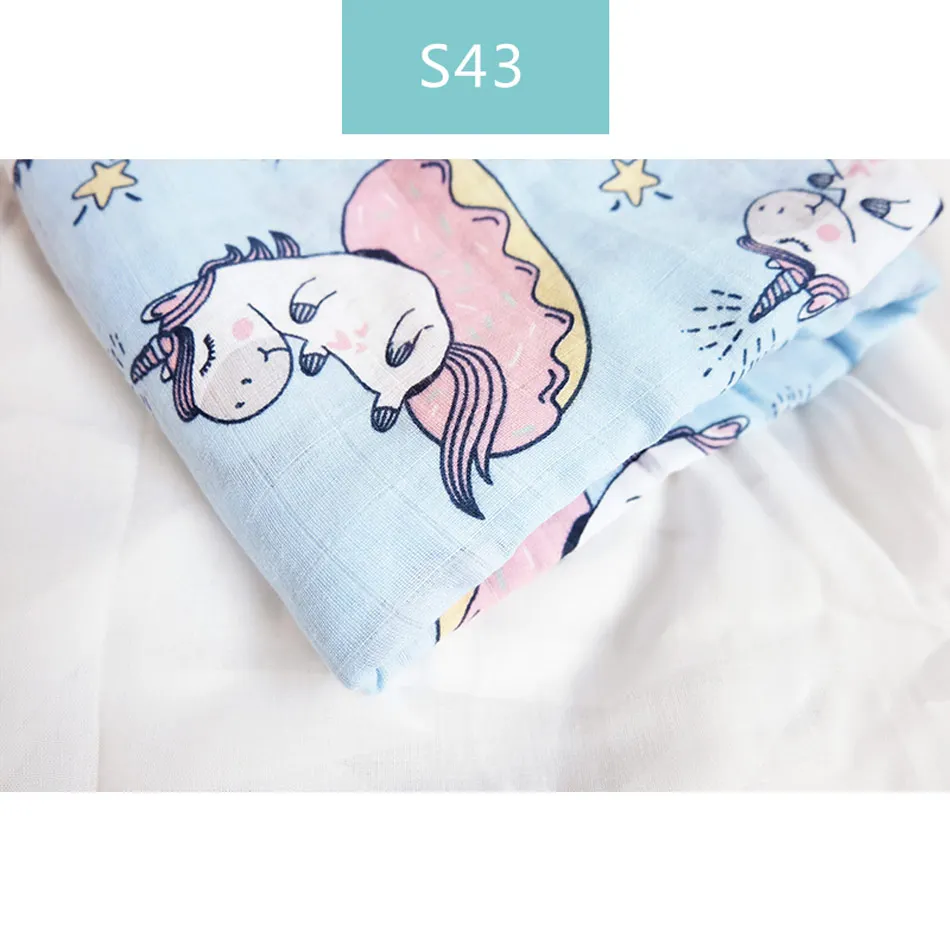 Happy Flute 1 шт. Муслин хлопок детские пеленки мягкие одеяла для новорожденных черно-белые марлевые младенческие обертывания - Цвет: SMT098S43
