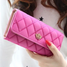 New Brand Designer women Wallets Plaid fashion lady Purse High Quality PU Leather Women Wallet 8 Colours
