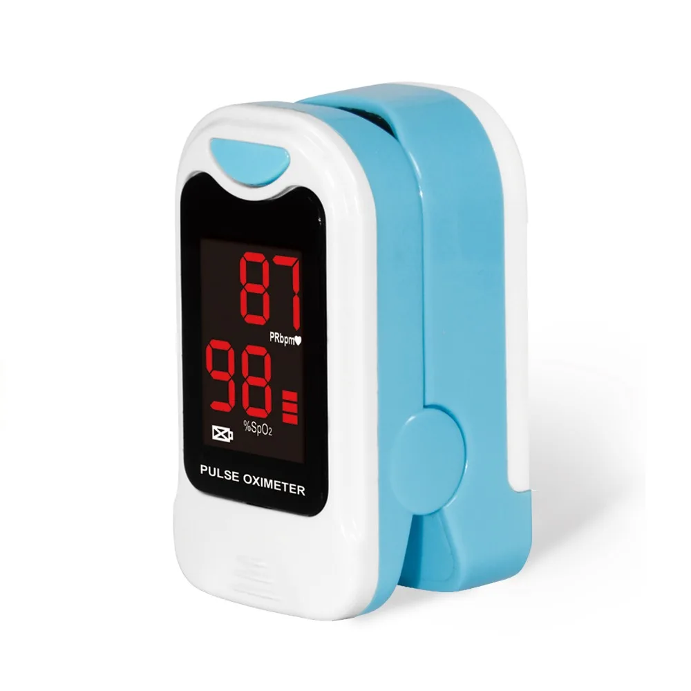 

New Pulse Oximeter Fingertip Blood Oxygen Saturation SpO2,PR monitor,Pouch,Lanyard LED CMS50M CON-TEC