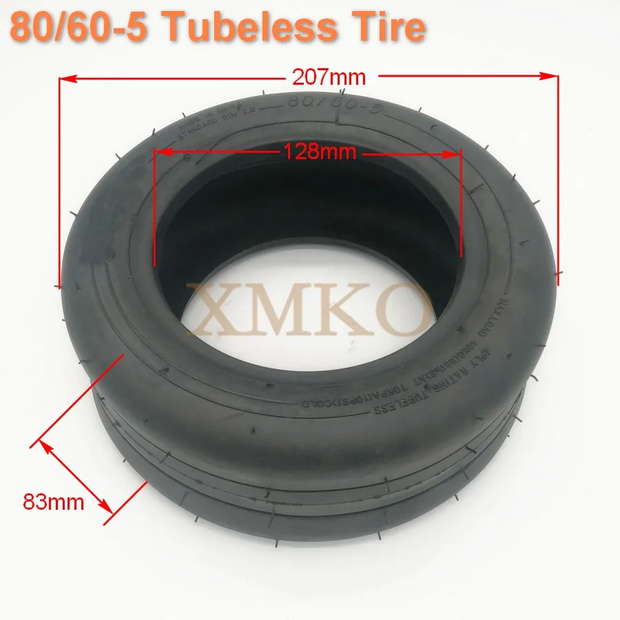 New Upgrade Free Shipping 80 60-5 Tubeless Vacuum Tire For Electric Scooter Karting Wheel Go-kart Front Wheel Vacuum Tire 6