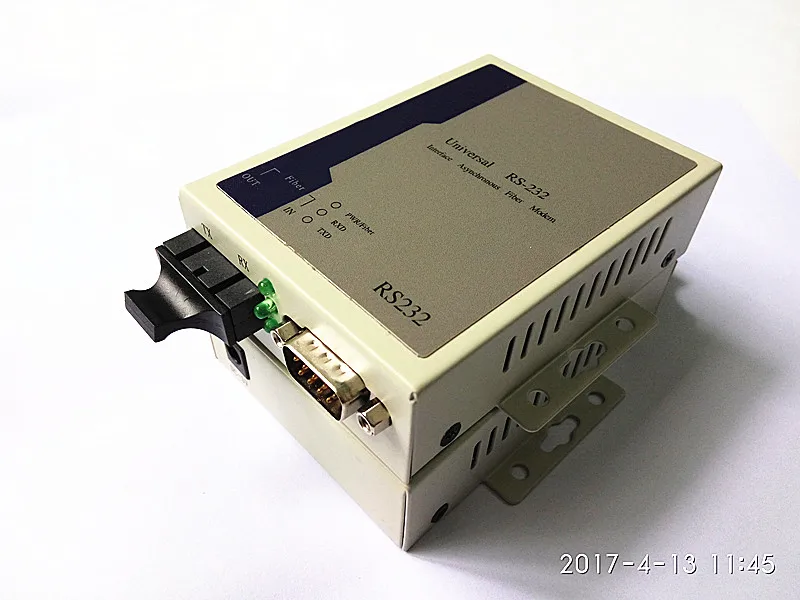 

1 Pair RS232 to fiber / optical cat / industrial / lightning surge / 232 Fiber Optic Transceiver Singlemode double fiber SC 20KM