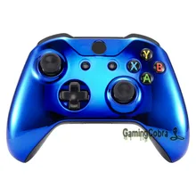 Хромированная синяя Лицевая панель корпуса для Xbox One S и для Xbox One X контроллер-SXOFD04