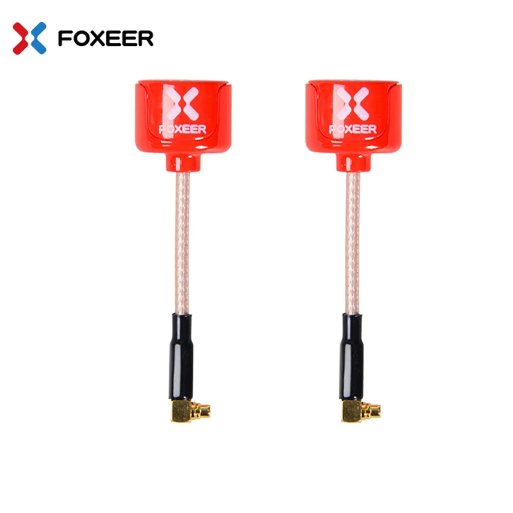 

2pcs Foxeer Lollipop 60mm 5.8G 2.3dBi RHCP StraightMMCX/AngleMMCX Mini FPV Antenna Red For RC Drone