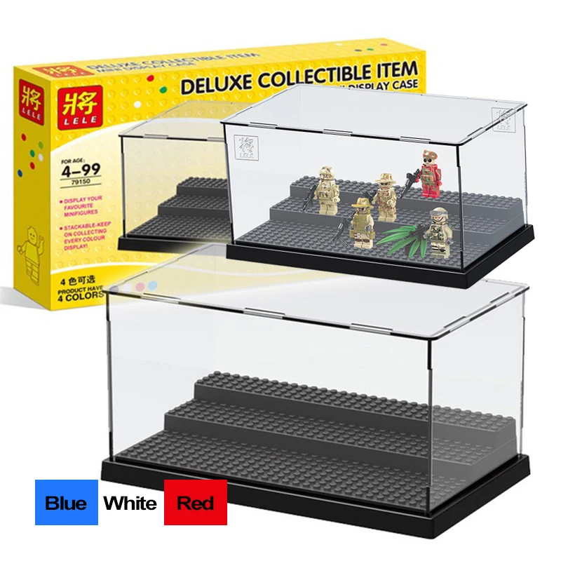 

Compatible with legoing Acrylic Plastic Action figures Display Case Box Dustproof ShowCase Playmobil Building Blocks bricks Toys