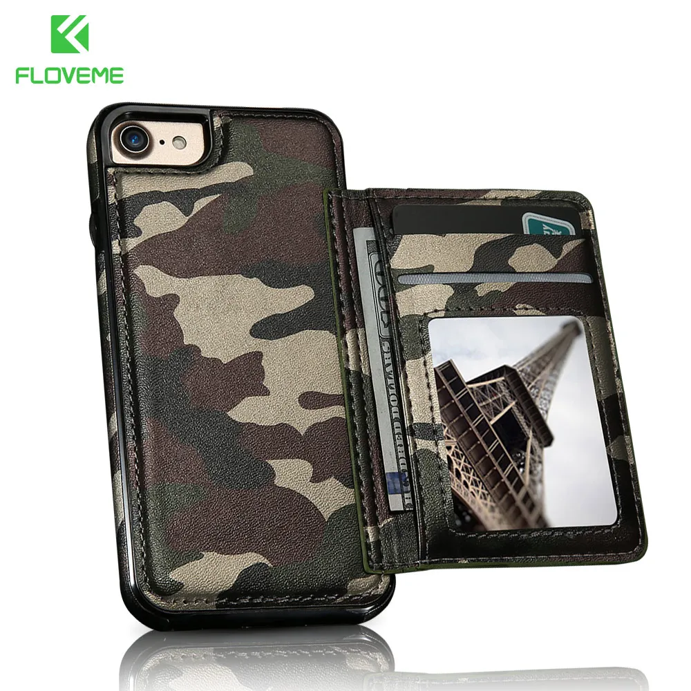 FLOVEME Phone Case For iPhone 6 6S 7 8 Plus Camouflage
