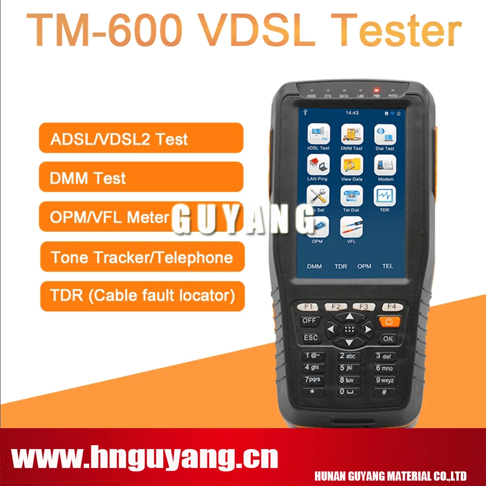 

TM-600 VDSL VDSL2 Tester for xDSL Line test and Maintenance TM600 (ADSL/ADSL2/ADSL2+/VDSL2 /READSL with DMM Function )