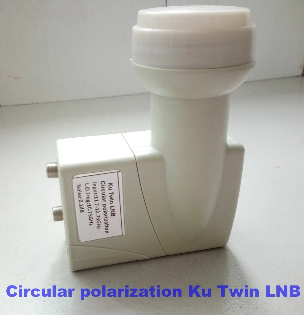 

Circular polarization 10.75GHz Twin LNB Best Signal digital HD KU Band waterproof High Gain Low noise satellite Dish LNB