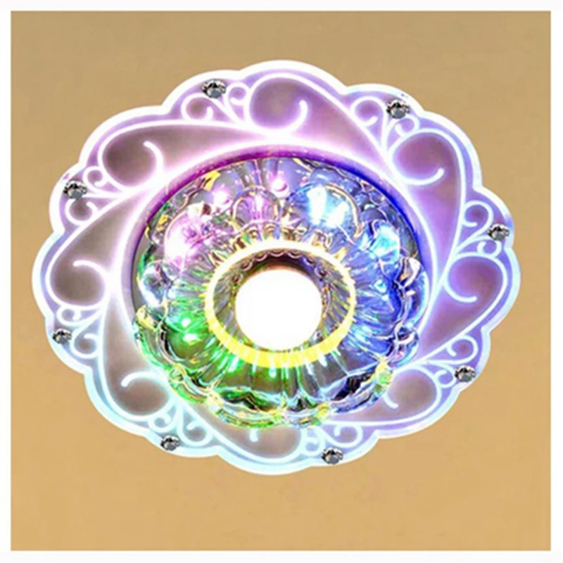

Modern Crystal LED Ceiling light Crystal Surface Mounted LED Ceiling Lights 3W AC85V-265V For Bedroom Dining Room