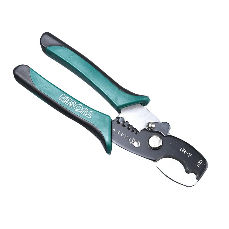 

Tuosen Hardware Tools 8 Inch Multi-Function Stripping Pliers Cable Stripping Electrical Stripper Manual Stripping Pliers Long
