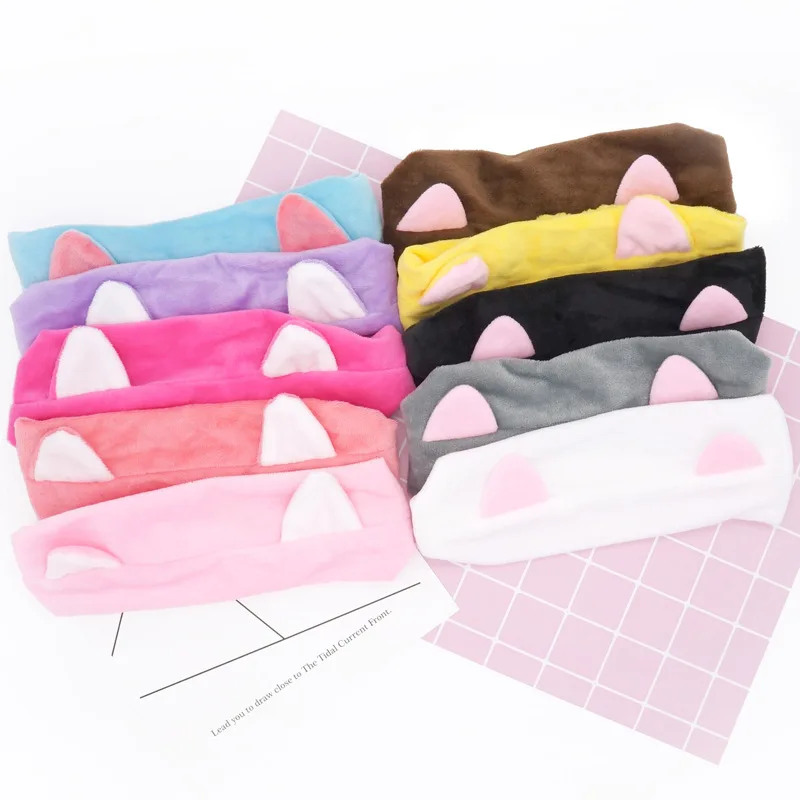 

New Cute Rabbit Washing Hair Bands for Girl Women Cosmetic Mask Bathroom Accessories Width Headband Hair Styling Tool