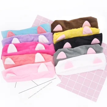 

New Cute Rabbit Washing Hair Bands for Girl Women Cosmetic Mask Bathroom Accessories Width Headband Hair Styling Tool