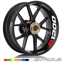 

Motorcycle Reflective Wheel hub Stickers Auto Decors Wheel Stickers For BMW R1200 R1200R R1200RT R1200GS R1200GT R1200S