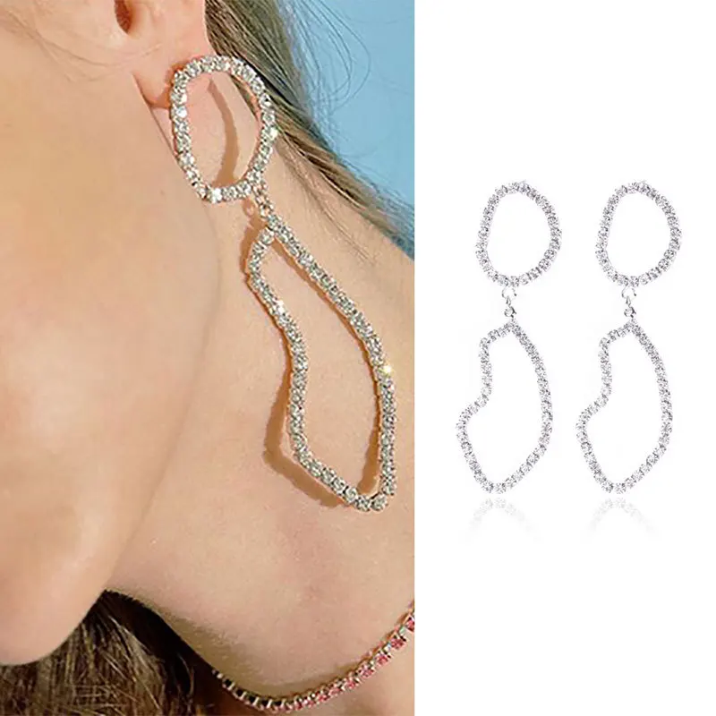 

Version Earrings Exaggerated Geometric Irregular Big Earrings Simple Atmospheric Mesh Red Jewelry 2019 Fashion Women's Jewelry