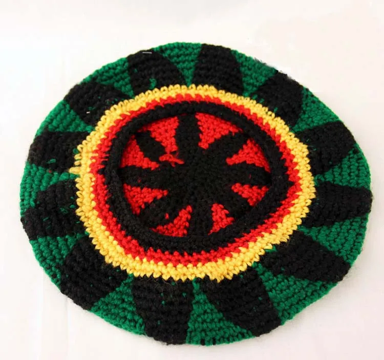 Модные сапоги в панковском стиле, Ямайка регги вязаная шапка в стиле хип-хоп плетеные дружбы Боб Марли Стиль шапки бини шапки Лыжная шапочка черного, желтого цвета красного и зеленого цвета